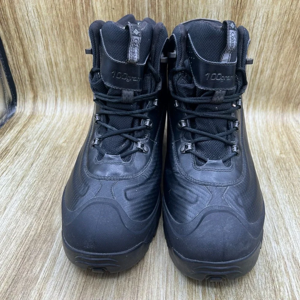 Columbia Bugaboot Plus II Hiking Boots Men's 14 Black Waterproof 100g Omni-Heat
